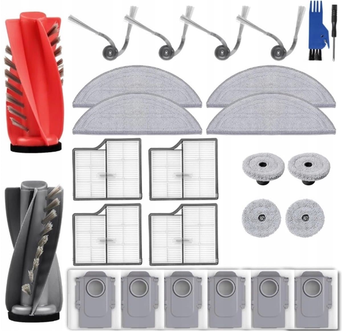 Grote set accessoires compatibel met Roborock Saros 10 - zakken - dweilen - filters - borstels - hoogwaardige vervanging — afbeelding 1