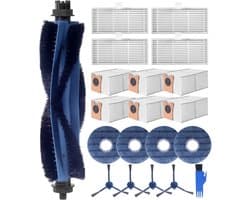 20-delige Accessoireset Geschikt voor Eufy Omni C20 - Reserveonderdelen Set - Accessoires-eufy-omni-c20-reserveonderdelen-set -1 Hoofdborstel - 4 Filters - 4 Zijborstels - 4 Dweildoeken - 6 Stofzakken - Zwart-Blauw