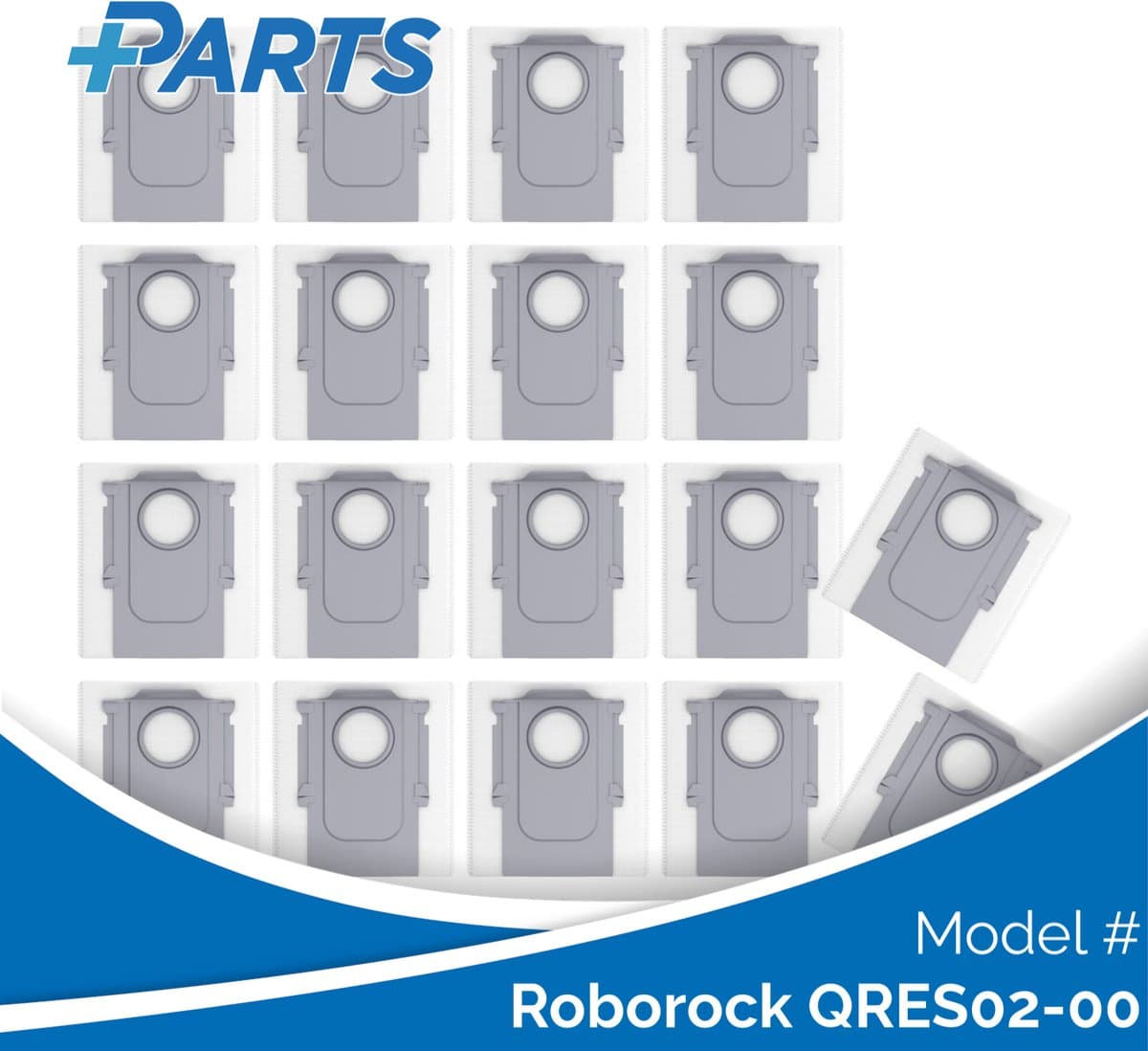 Roborock QRES02-00 Stofzakken (18 Stuks, Plus.Parts® alternatief voor 8.02.0239) — afbeelding 1