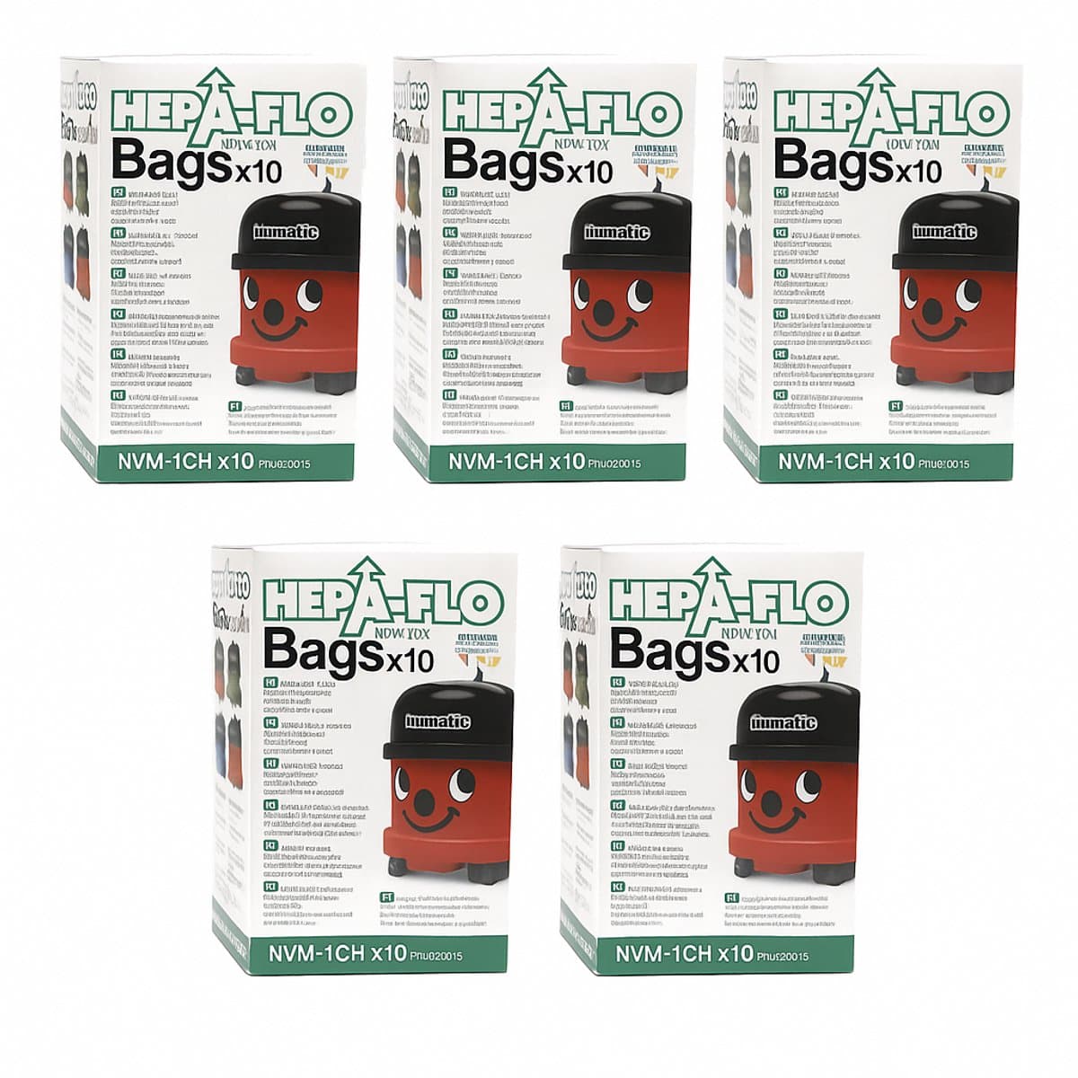 Numatic - HepaFlo - Stofzuigzakken - Stofzuigerzakken - 50 stuks — afbeelding 1