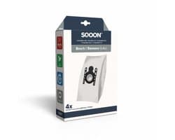 SQOON® Stofzuigerzakken Geschikt voor Bosch / Siemens Modellen – Vervangt Modellen 577549 / 00577549 / BBZ51FGALL – High Filtration voor Optimale Stofopname en Bescherming - (SQ07) - 4 Stuks