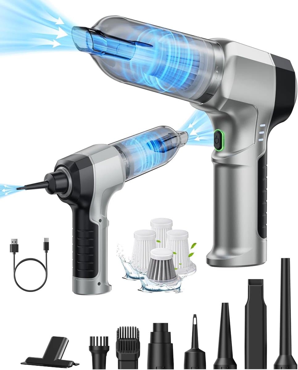 Draadloze Handstofzuiger 18000 Pa 4-in-1 met 3 Snelheden voor Thuis en Kantoor — afbeelding 1