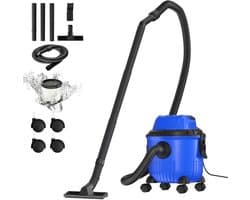 Nat en Droogzuiger - Water Stofzuiger - Waterzuiger - Waterstofzuiger - 30 KPa - 1800 Watt - Water reservoir 15 liter - Blauw - 4 Zwenkwielen