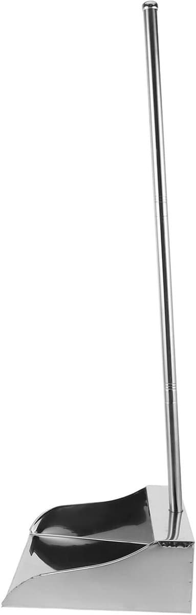 Stoffer en blik - Vuilnisblik metaal - Efficiënt schoonmaken - Grote roestvrij staal - 70 x 255 cm - Zilver — afbeelding 1