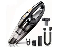 Draadloze Handstofzuiger Zwart – Krachtige Auto & Huis Mini Stofzuiger met USB Opladen en Hoge Zuigkracht