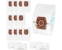 14 stuks - Erbij betrekken12 stofzakken - 2 sets filterkatoen - compatibel met Miele Hoover Pure CO-stofzuigerzakken voor Guard M1 S8380 Flex Parquet Silence Performance Cat & Dog-serie