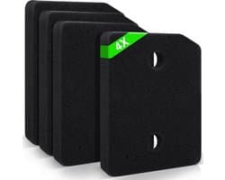 4 stuks voor Miele T1-drogerfilter 9164761- dubbellaags schuimfilter 207x157x30 mm, vervangend filter geschikt voor de T1-serie