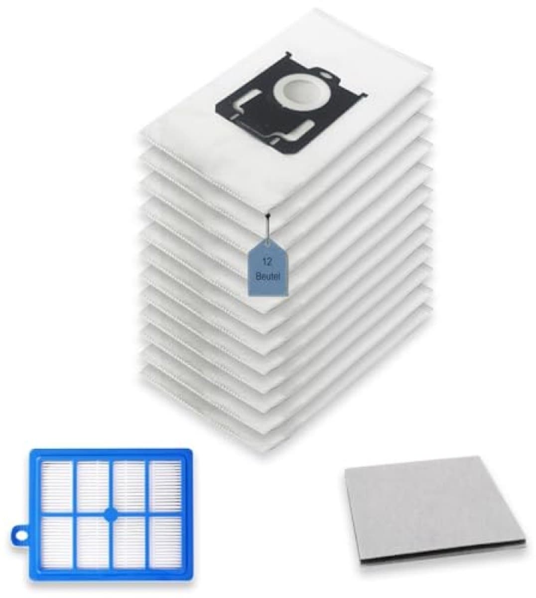 PromoHome 12x Stofzuigerzak S-Bag + 1x HEPA Filter + 1x Motorfilter voor AEG, Electrolux, Philips - VX6, VX7, VX8, UltraSilencer — afbeelding 1