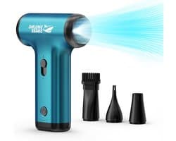 Draadloze Luchtblazer - Mini Stofzuiger - Elektronica Reinigen - Traploze Snelheid - 130000 RPM - Blauw