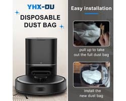 Voor Tapo RV30 Max Plus/Tapo RV20 Max Plus RVA202 stofzak, 10 stuks, 3L grote capaciteit, stofzuiger robot accessoires