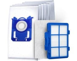 10x Dparts S-bag stofzuigerzakken - 1 HEPA filter - 1 motorfilter - geschikt voor Philips PowerGo - stofzuigerfilter stofzuigzakken Power Go - nr. CP0538/01 - EPA10 - 432200494491 - FC8021 - FC8021/03