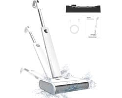 AIRROBO FC10 – Vloerreiniger Draadloos – nat en droog – 2,3 kg licht en stil – dubbel tanksysteem – LED-display en gesproken instructies – filter voor dierenharen – Zelfreinigend