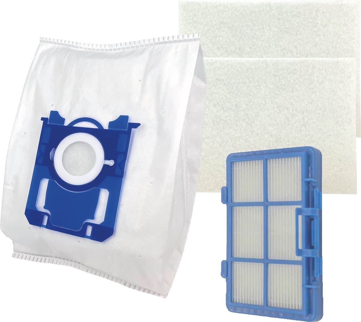 20 PARTS4® Stofzuigerzakken + HEPA & motorfilters geschikt voor Philips PowerGo | Complete set met 20 stofzuigerzakken, HEPA H12 filter en 2 motorfilters — afbeelding 1