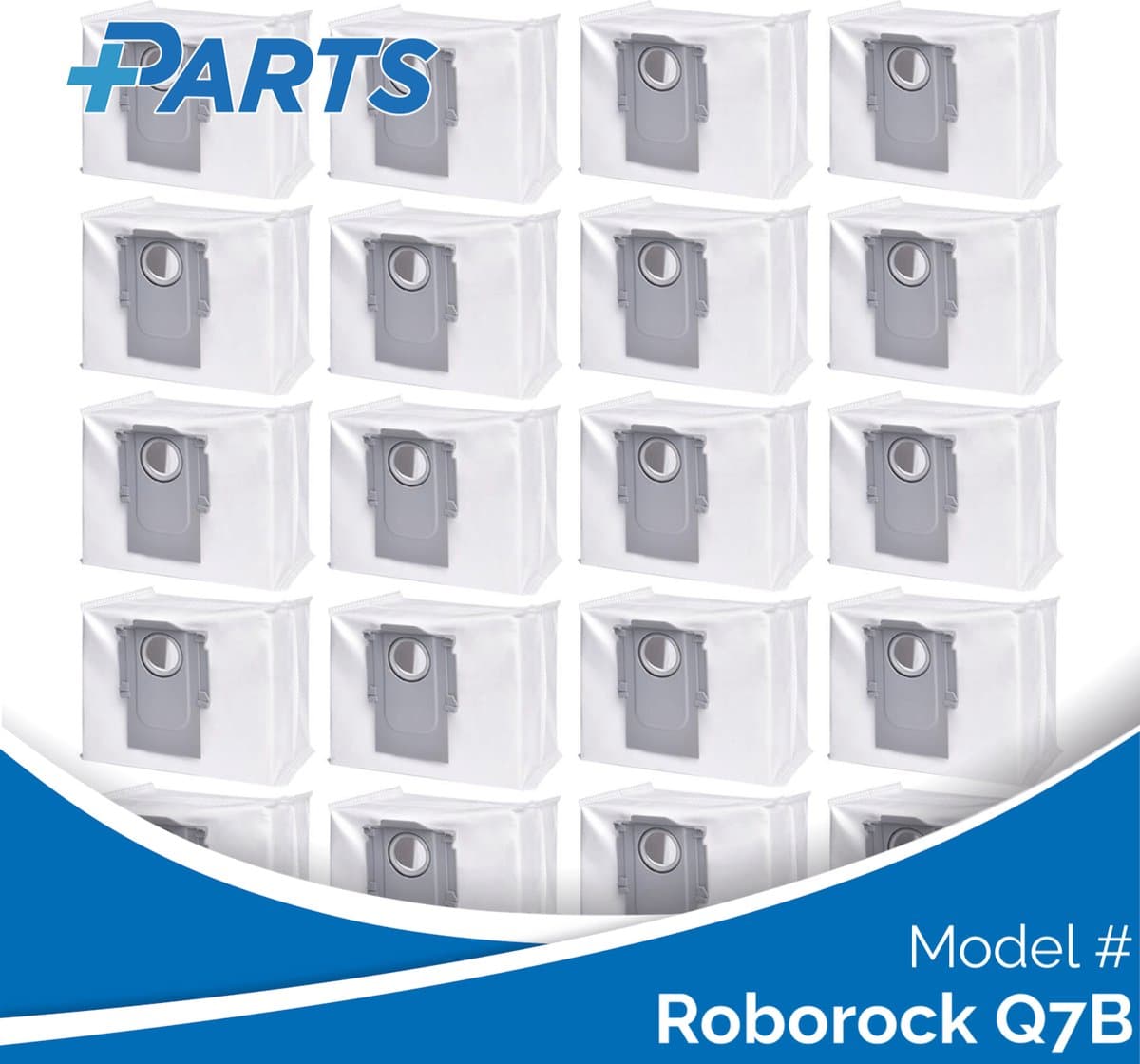 Roborock Q7B Stofzakken (20 Stuks, Plus.Parts® alternatief voor 8.02.0132) — afbeelding 1