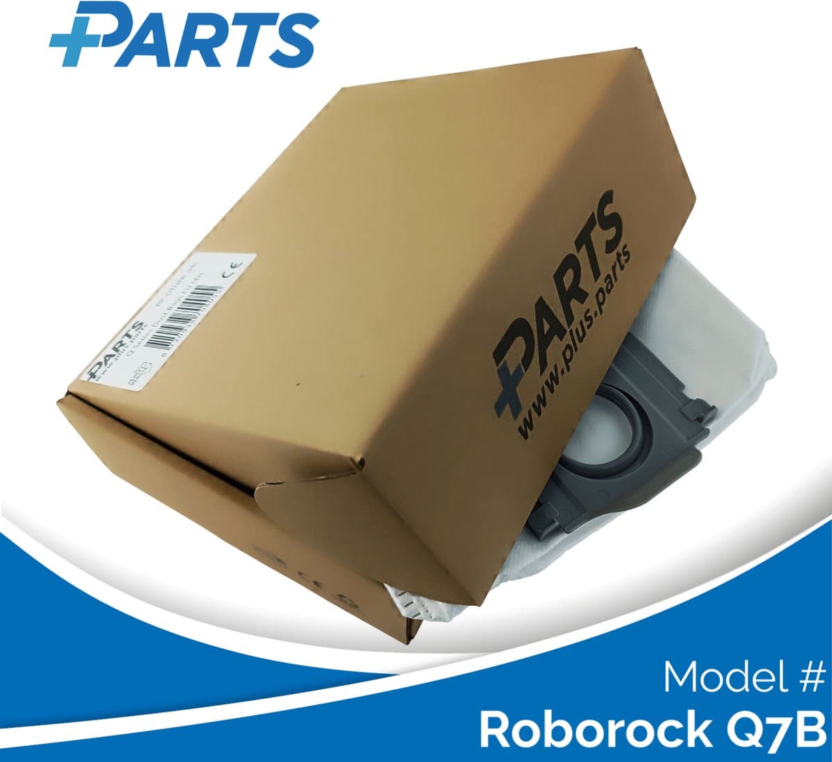 Roborock Q7B Stofzakken (4 Stuks, Plus.Parts® alternatief voor 8.02.0132) — afbeelding 1