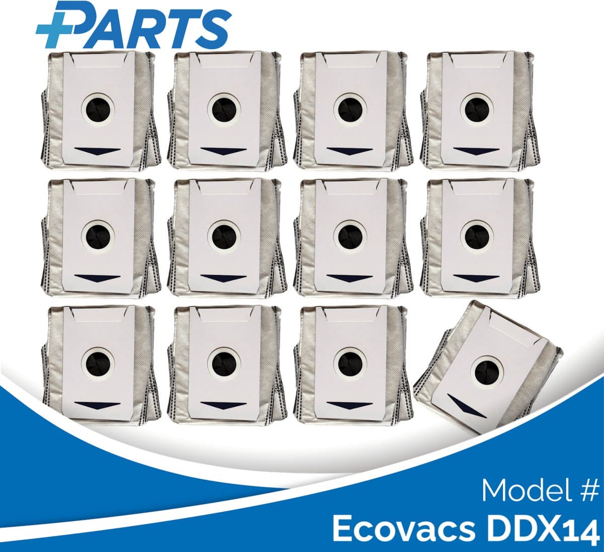 Ecovacs DDX14 Stofzakken (12 Stuks, Plus.Parts® alternatief voor DDB030031) — afbeelding 1