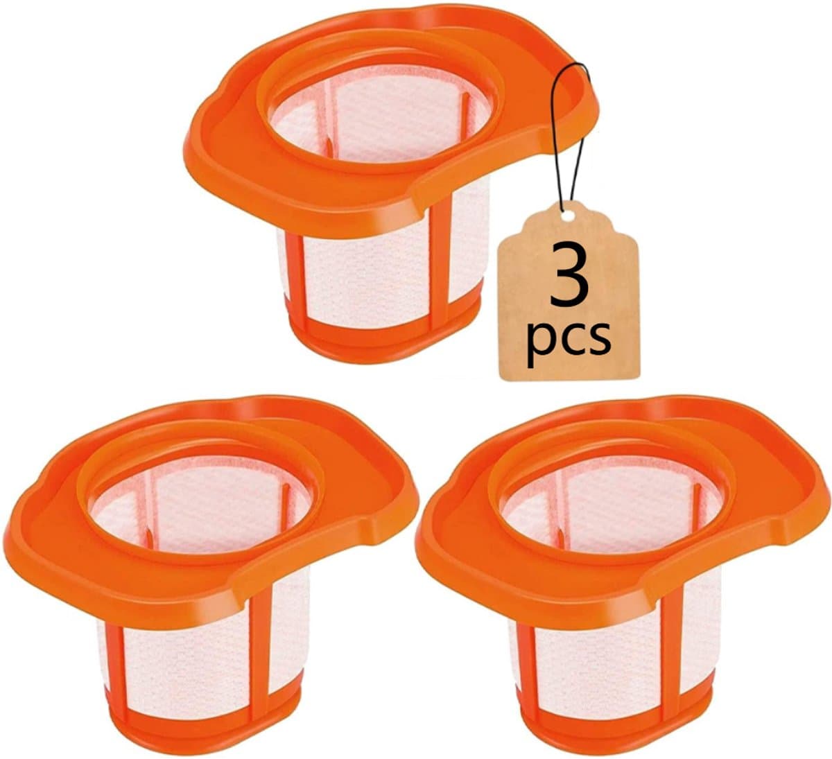 3 Pack Hepa Filter - Vervangend Filter Geschikt voor HHVKF10 - Geschikt voor Black & Decker Handheld Vacuüm - Geschikt voor Modellen BHHV520BT BHHV520BFP BHHV320B BHHV320J BHHV520BF BHHV520JF — afbeelding 1