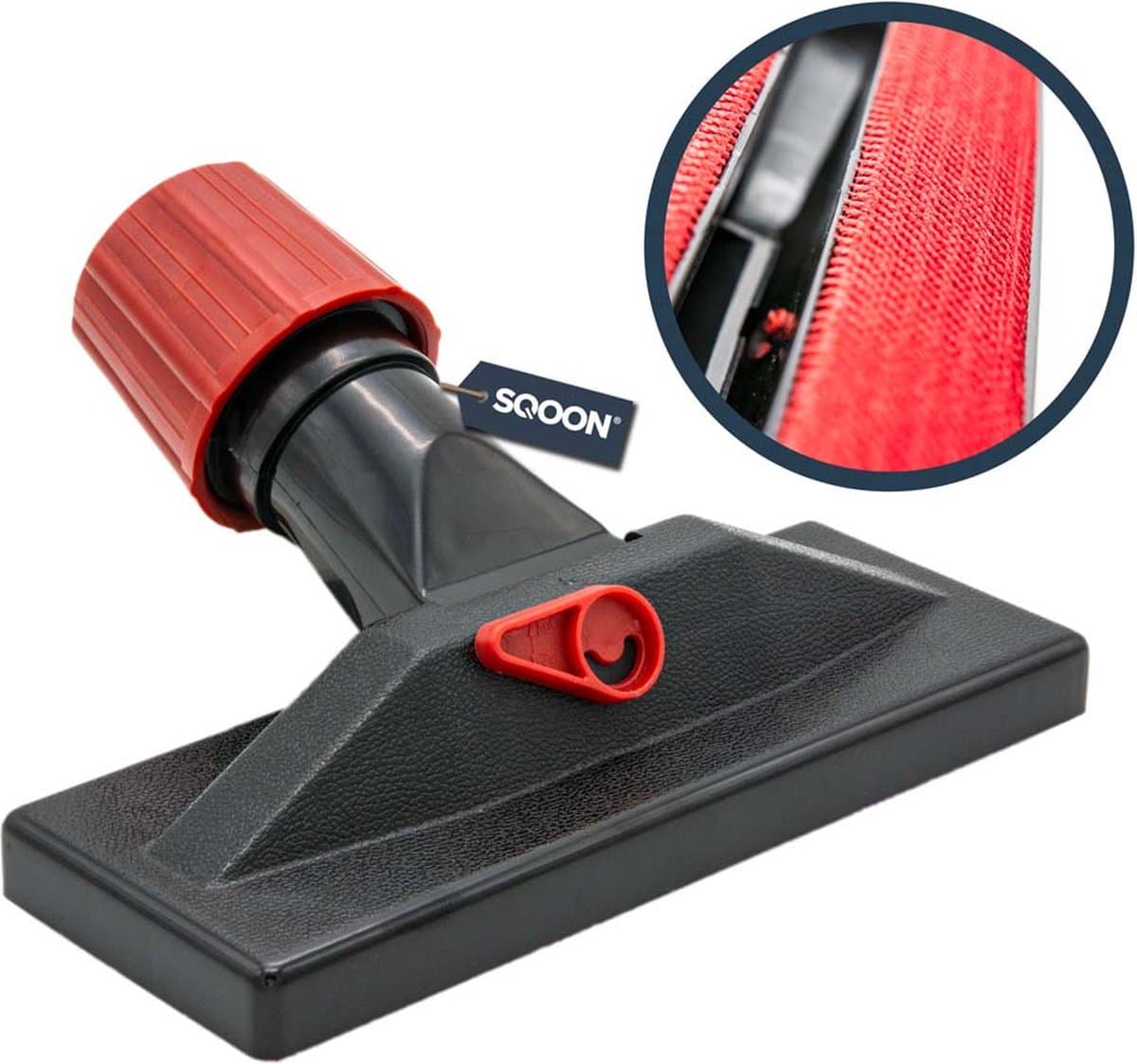SQOON® Fluweelborstel meubelzuigmond 30-37 mm - Universele aansluiting met schroefsluiting - Verwijdert efficiënt dierenharen, pluizen en draden van meubels, bekleding en biljarttafels — afbeelding 1