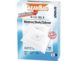 CleanBag stofzuigerzakken 4 stuks - Geschikt voor Bestron Bork Zelmer - K00020 Serie 2000 - Inclusief 1 filter - Alternatief