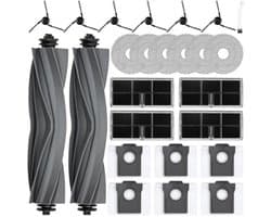 PromoHome 25-delige accessoireset voor Mova E40 Ultra robotstofzuiger - 2 hoofdborstels, 6 wisdoeken, 6 stofzakken, 6 zijborstels, 4 HEPA-filters, 1 reinigingsborstel, 1 schroevendraaier