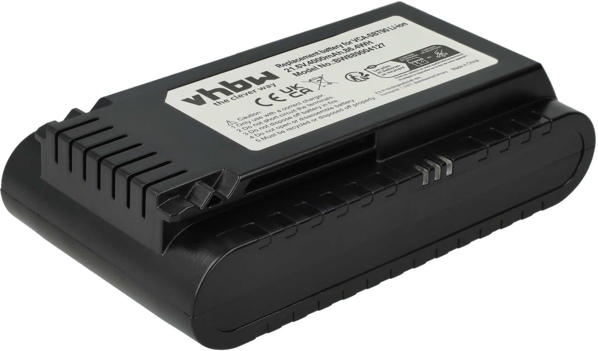vhbw-accu compatibel met Samsung Jet VS15T7036R5, VS70, VS15T7031R1/EN, VS15T70D1R1/EG stofzuiger, zwart (4000 mAh, 21,6 V, Li-ion) — afbeelding 1