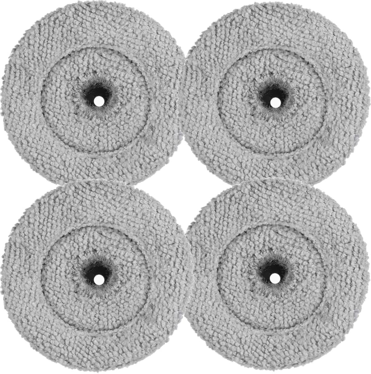 4x Zij dweilpads Geschikt voor Roborock S8 Max(V) Ultra - Rond mop doek — afbeelding 1