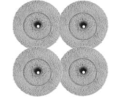 4x Zij dweilpads Geschikt voor Roborock S8 Max(V) Ultra - Rond mop doek