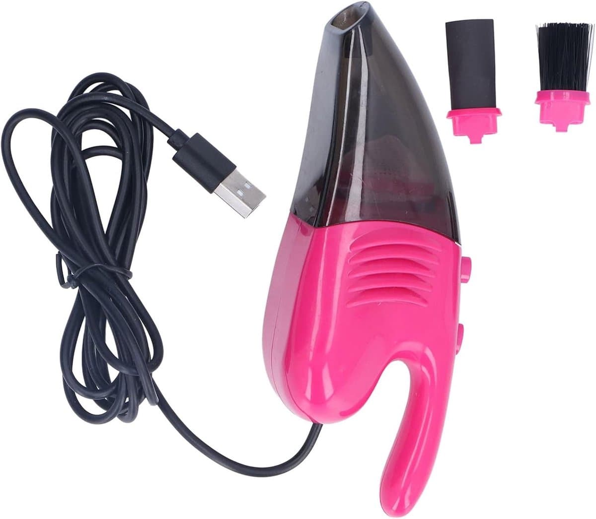 Mini Stofzuiger - Bureaureiniger Handstofzuiger - Toetsenbord Schoonmaken - USB Oplaadbaar Krachtig - 14.5 cm - Roze — afbeelding 1