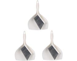 Mini Stoffer en Blik Set - Kleine Bezems Stoffer - Bureau Schoonmaken - Gecombineerde Opbergfunctie - 3 stuks