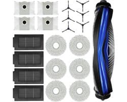Cosensi - Accessoireset voor robotstofzuiger: 20 stuks, hoofdborstel, dweilen, filters, zijborstels, stofzakken, reinigingsborstel