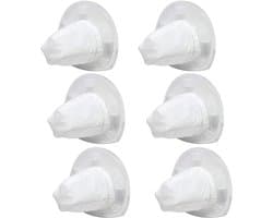 6 stuks - Stofzuigerfilterpatronen - Geschikt voor HEPA-vervangingsfilters - Compatibel met Black & Decker VF110 - Filteraccessoires - Wit
