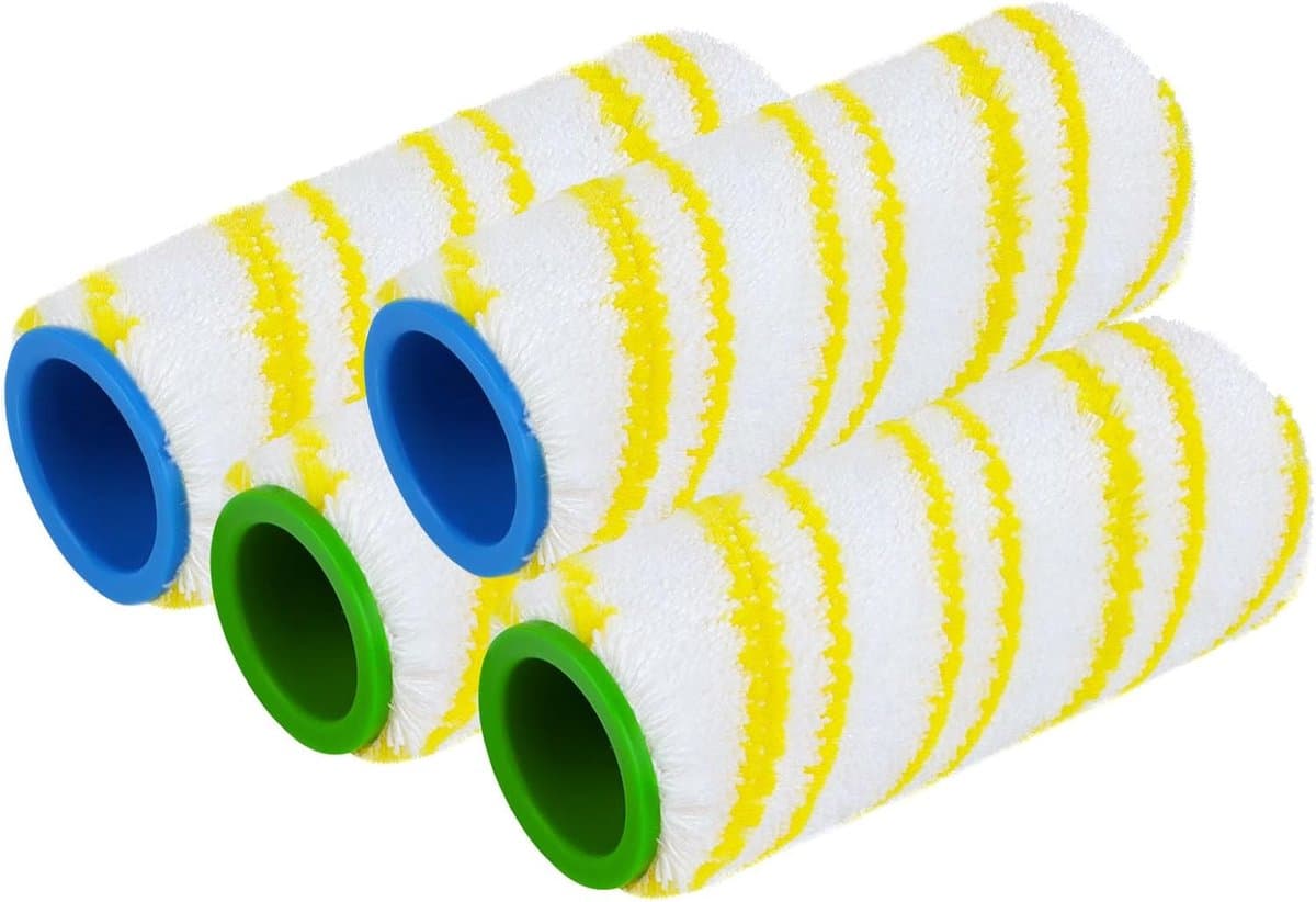 4 stuks - Microvezel - stofzuigerborstel- geschikt voor Kärcher FC3 FC5 FC7- rollers - trommel Vervangen - afwasbaar - hogevuilopname — afbeelding 1