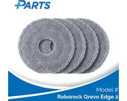 Roborock Qrevo Edge 2 Dweilpads (4 Stuks, Plus.Parts® alternatief voor 8.02.0453)