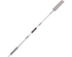 Intrekbare Stofreiniger - Stofdoek Lange Steel - Diepe Reiniging - Buigbare Microvezelkop - 162 cm Lengte - Grijs