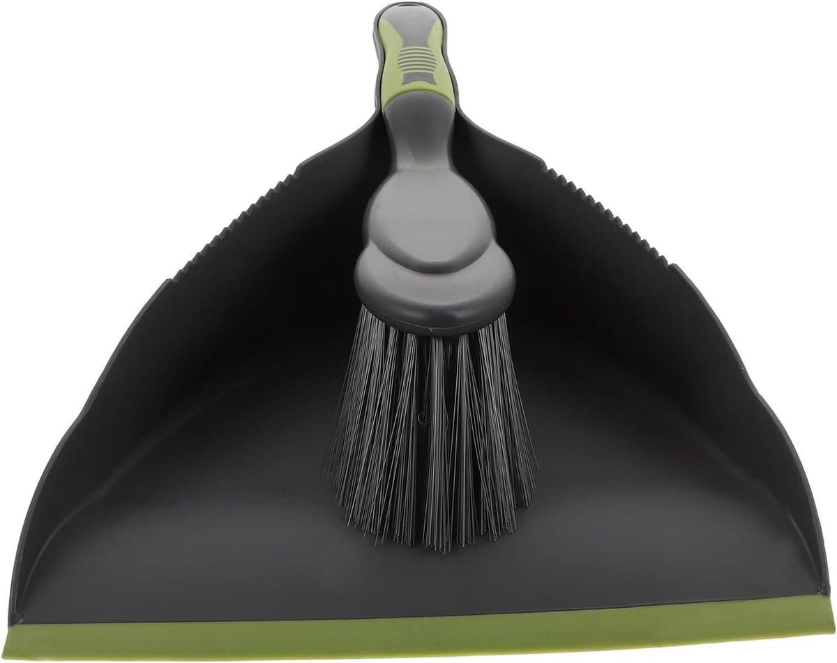 Mini Bezem Vuilblik - Schoonmaakset - Bureau Schoonmaken - Compact Ontwerp - 32.5 cm - Zwart — afbeelding 1