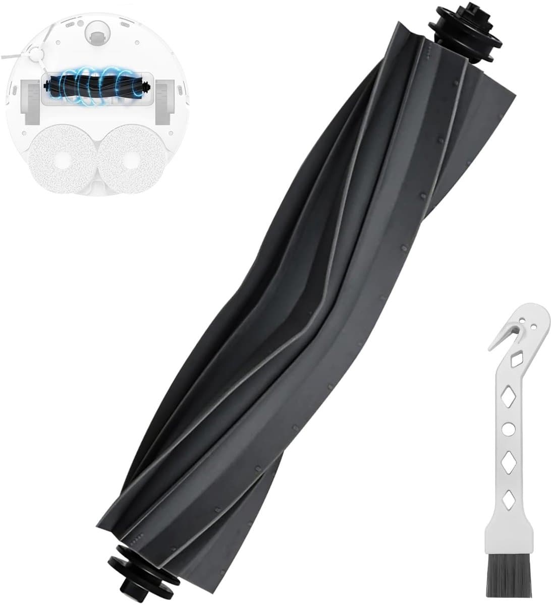 Dailygoods - Dailygoody - Roller Borstel Vervanging - Robotstofzuiger Accessoires - Eenvoudig te installeren - Geschikt voor Dreame Bot - Universeel gebruik - 19,5 — afbeelding 1