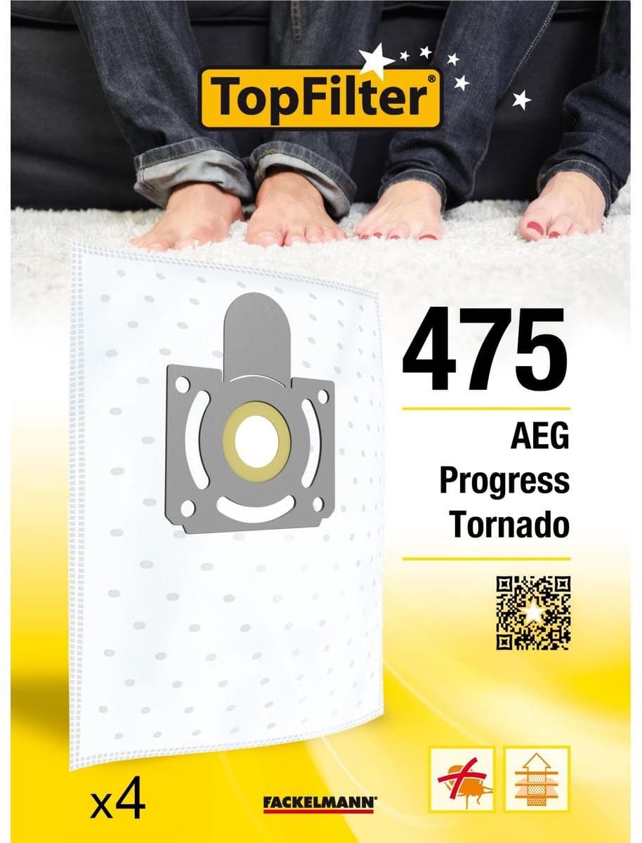 Set van 4 pakken van 4 stofzuigerzakken 64475 Tornado en AEG TopFilter Premium — afbeelding 1