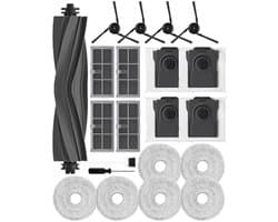 21 stuks accessoires geschikt voor Dreame X40 Ultra/L40 Ultra /X40 Master/Mova P50 Pro Ultra, reserveonderdeel voor robotstofzuiger, 1 hoofdborstel, 4 actieve koolfilters, 4 actieve koolstofzakken, 4
