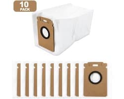 Voor Roborock H50 Ultra Voor H60 Hub Pro Veger Vervanging Stofzakken met Ultra Fijn Filter Capturing Fijn Stof, Scheurbestendig Materiaal en Eenvoudige Installatie Ontwerp (10 PACK)