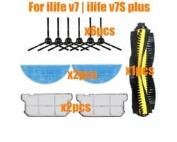Geschikt voor ilife v7 v7s v7s pro v7s Plus robotstofzuiger onderdelenset borstelfilter
