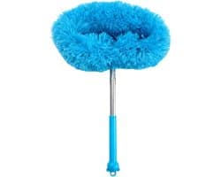 Plafondventilatorreiniger - Plumeau Verlengsteel - Stoffen Verwijderen - Elektrostatische Vangst - Tot 115 cm - Blauw