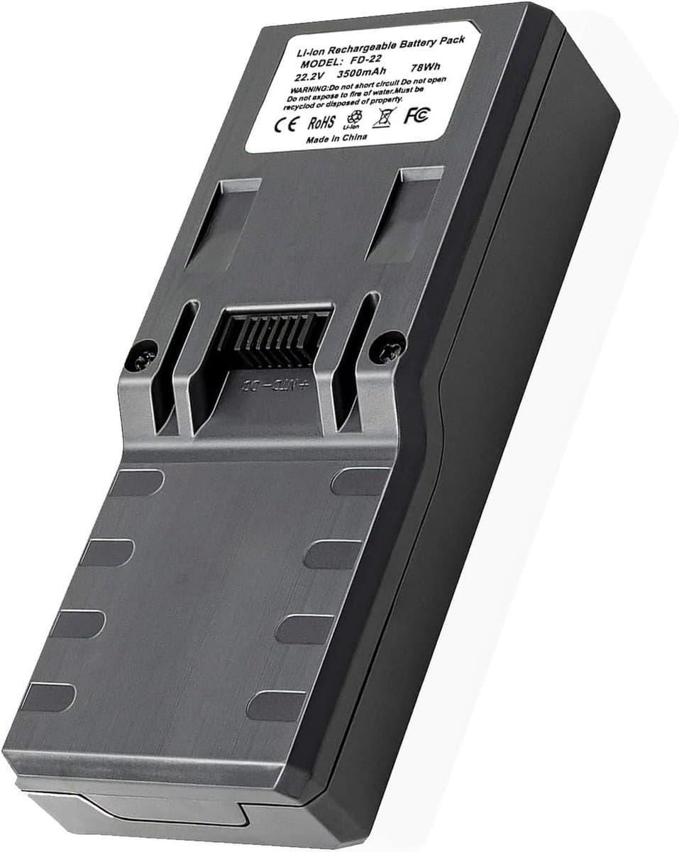 Stofzuiger Accu - Reservebatterij Vervangend - Schoonmaken Huis - Hoge Capaciteit - 3500 mAh - Grijs — afbeelding 1