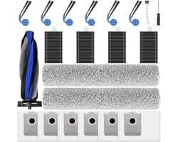 21-delige accessoireset voor Ecovacs Deebot T90 Omni / T90 Pro Omni / X12 Pro Omni robotstofzuiger, 1 hoofdborstel, 6 stofzakken, 2 rolmoppen, 4 filters, 6 zijborstels, 1 reinigingsborstel, 1 schroevendraaier
