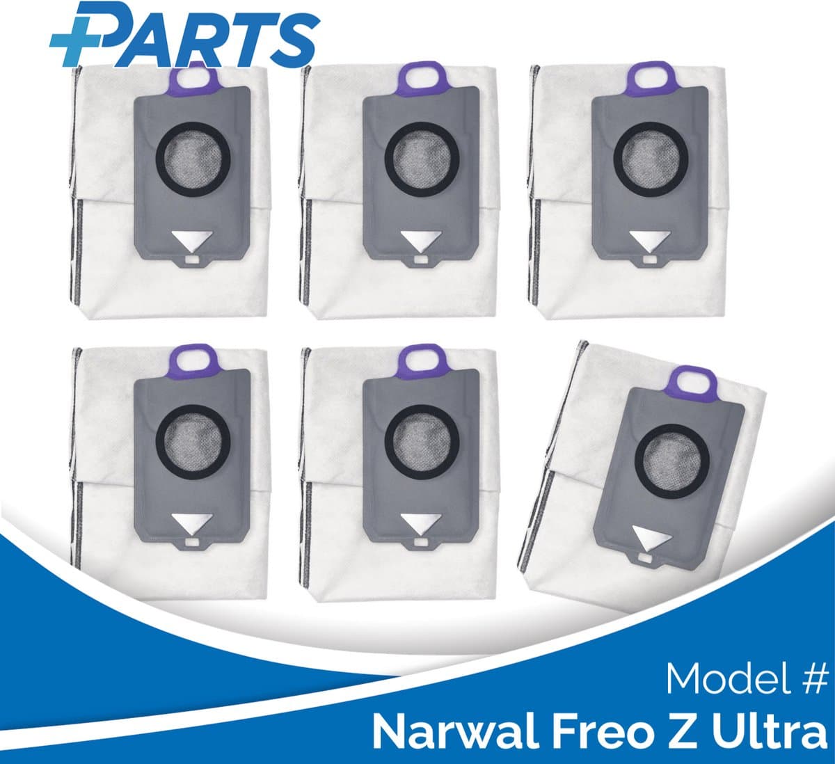 Narwal Freo Z Ultra Stofzakken (6 Stuks, Plus.Parts® alternatief voor CP-PJ-A00129-00-00) — afbeelding 1