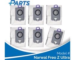Narwal Freo Z Ultra Stofzakken (6 Stuks, Plus.Parts® alternatief voor CP-PJ-A00129-00-00)