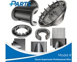 Dyson Supersonic Professional Opzetstukken/Accessoireset van Plus.Parts® geschikt voor Dyson - 8 delig!