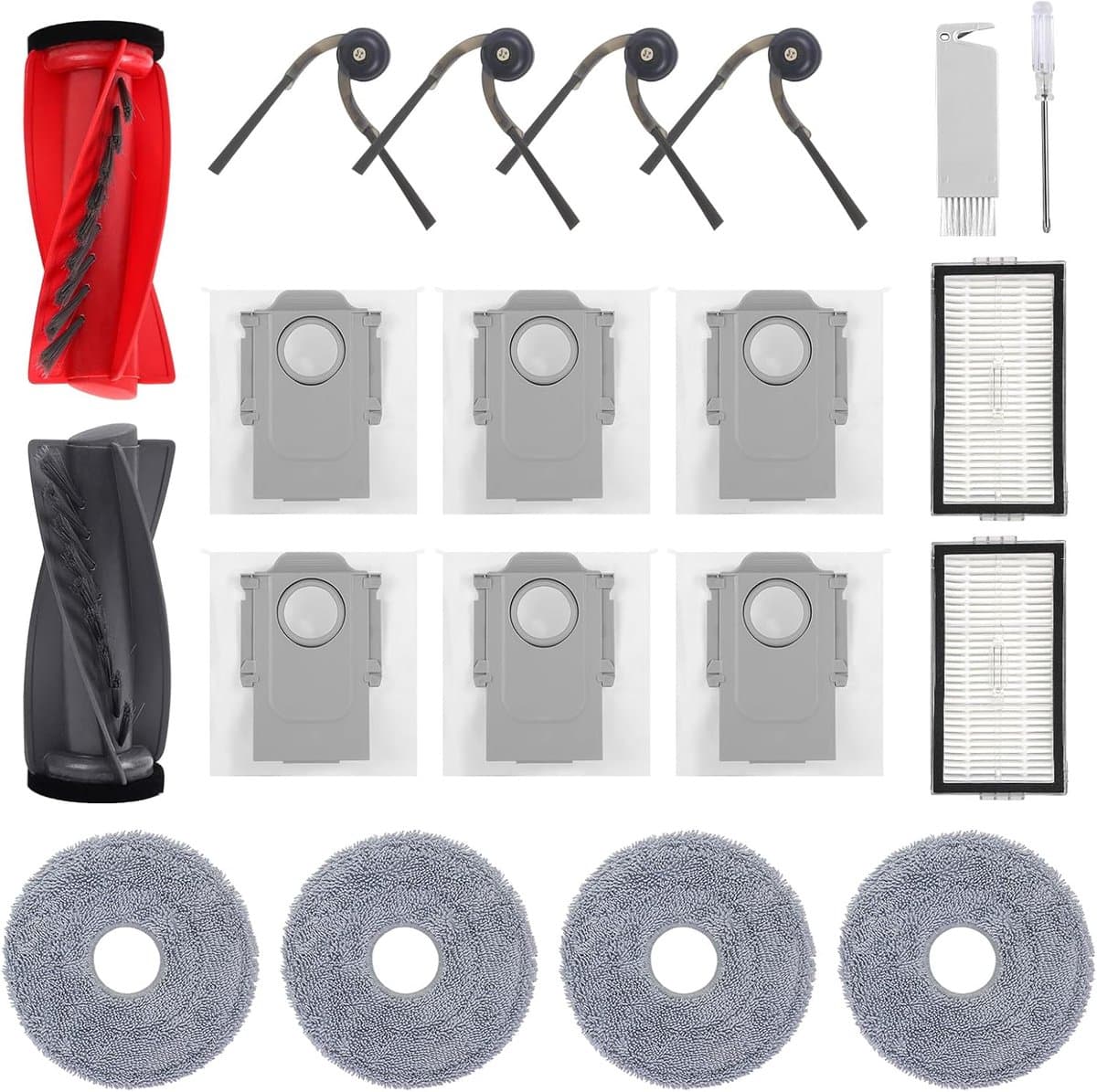 Geschikt-voor-Roborock-Qrevo-Curv-S5X-Qrevo-Edge-S5A-Accessoires-Set-17-Delig-Hoofdborstel-Stofzakken-Filters-Mopdoekjes — afbeelding 1