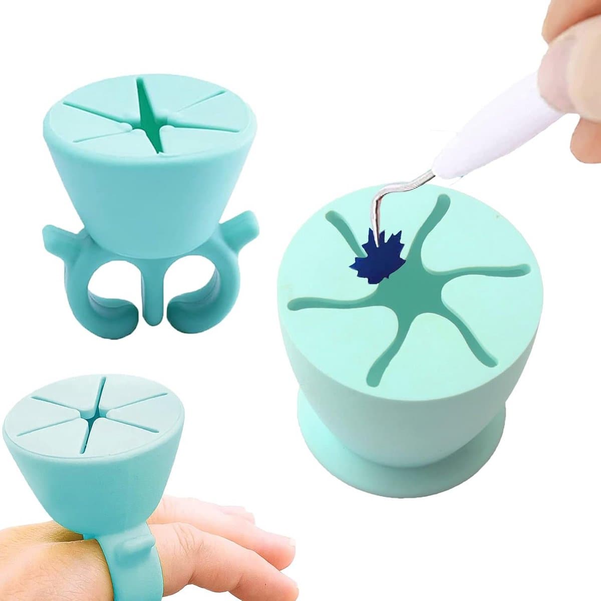 Afvalverzamelaar - Plotter accessoires - Vinyl verwijderen - Zachte siliconen - 2 stuks - Lichtgroen — afbeelding 1