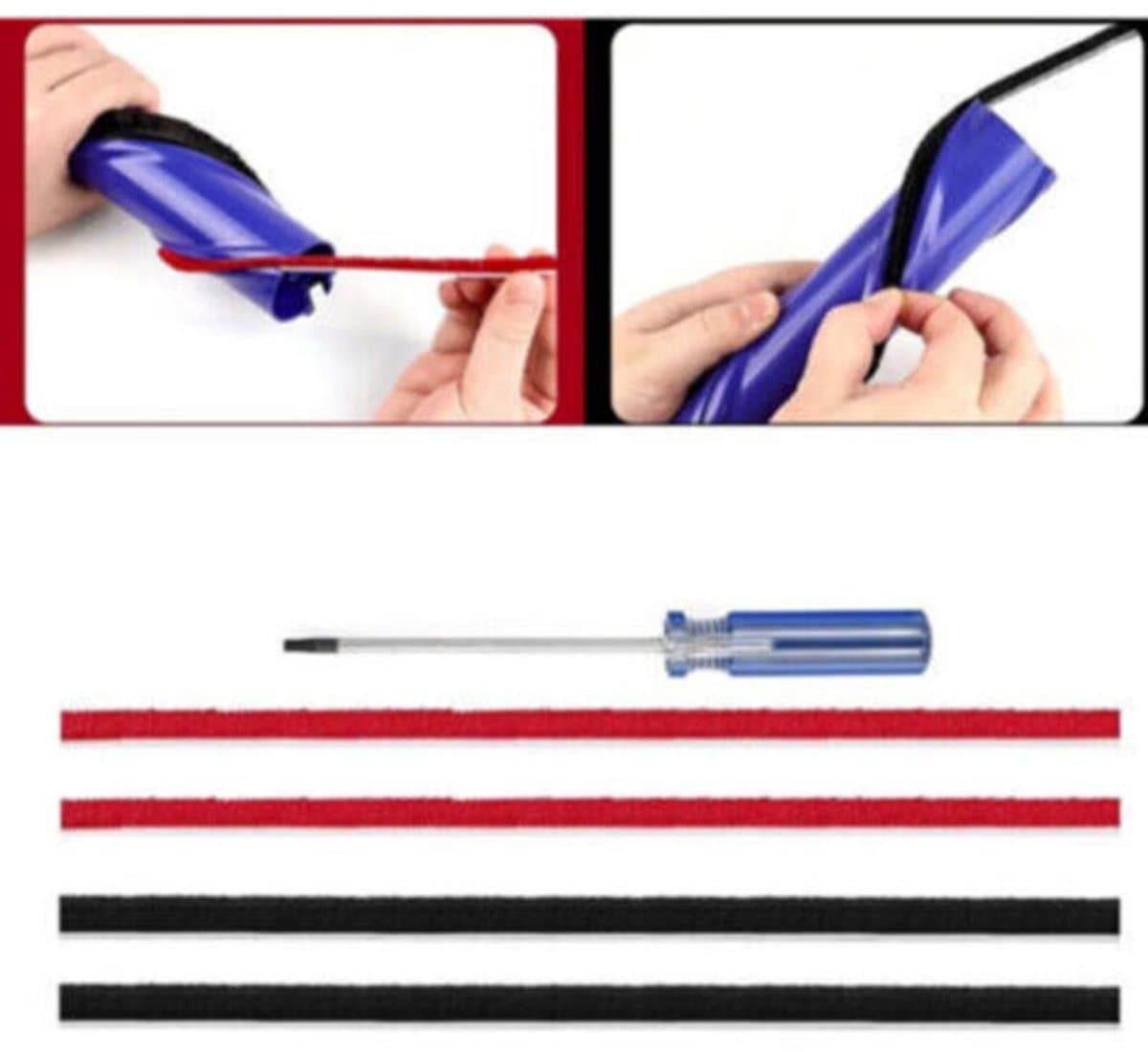 Compatibel met Dyson V8/V10/V11: 4 pluche strips + schroevendraaier — afbeelding 1