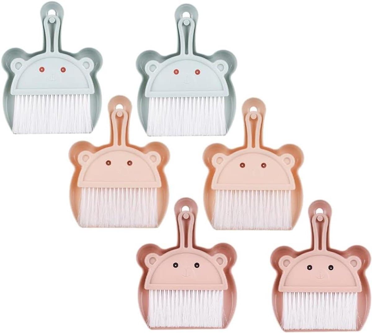 Tafelveger en Stoffer Set - Mini Bezems - Bureau Schoonmaken - Ophangbeugel - 20.8 cm - Diverse Kleuren — afbeelding 1